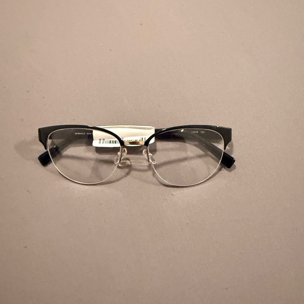 Versace Black Cat-Eye Glasses with case and box